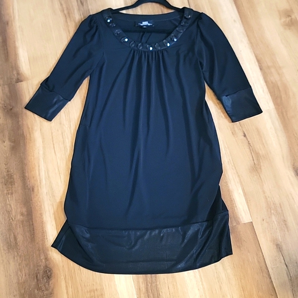 B.Moss black 3/4 sleeve dress
